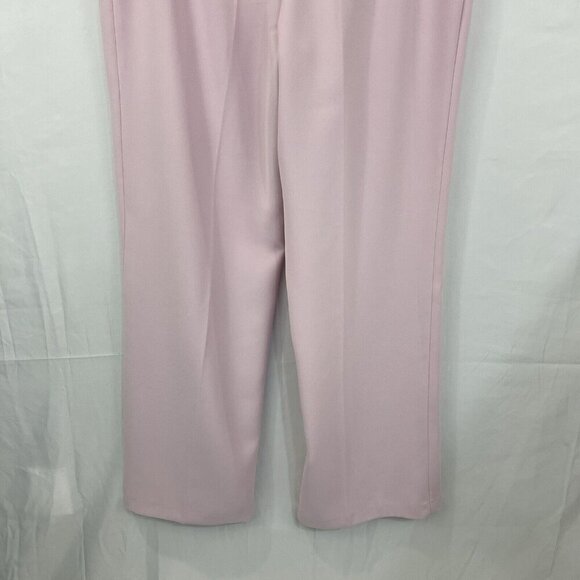 Zara Women's Full Length Flared Pants Size XL Pink High Rise Trousers - Picture 6 of 13